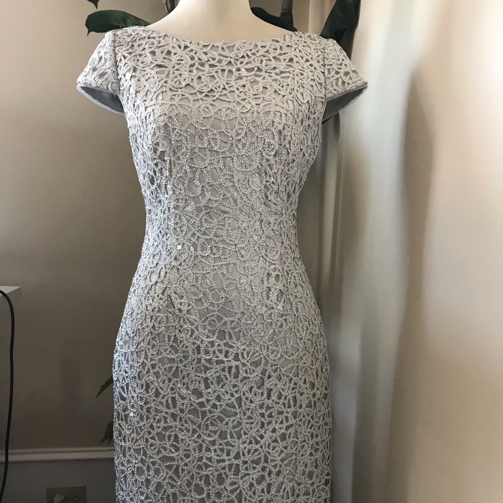 Simply Liliana Silver Lace Dress